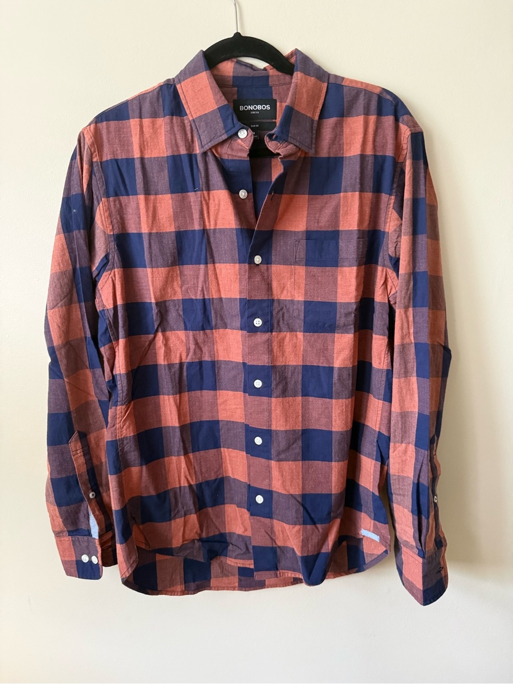 Bonobos Stretch Slim Fit Plaid Button-Down Shirt Men’s Medium